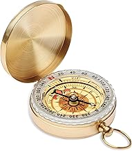 Compass for Camping Gear, Hiking & Navigation, Waterproof Metal Housing with Luminous Dial and Spirit Level, Survival Equipment for Outdoor Adventures