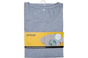 Cricut Regular-Fit Sublimation T-shirts for Men, Large, U.S.-Sized, Grey