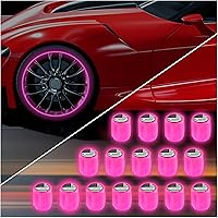 Vista 27 de 20 tapones fluorescentes para válvulas de neumáticos, tapones luminosos para válvula de aire de rueda de automóvil, accesorios de decoración