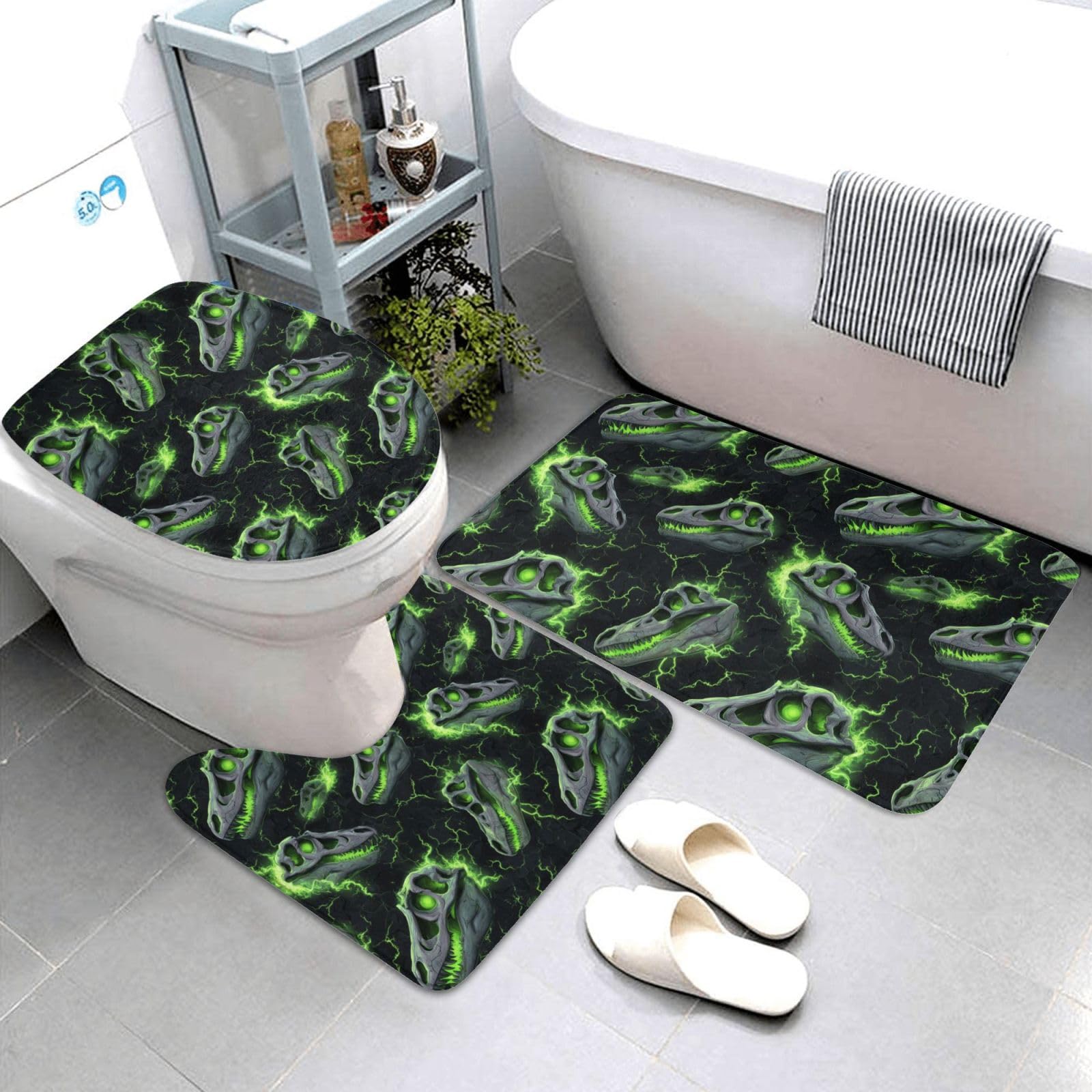 Tapis de salle de bain dinosaure pour sécuriser la baignoire des enfants
