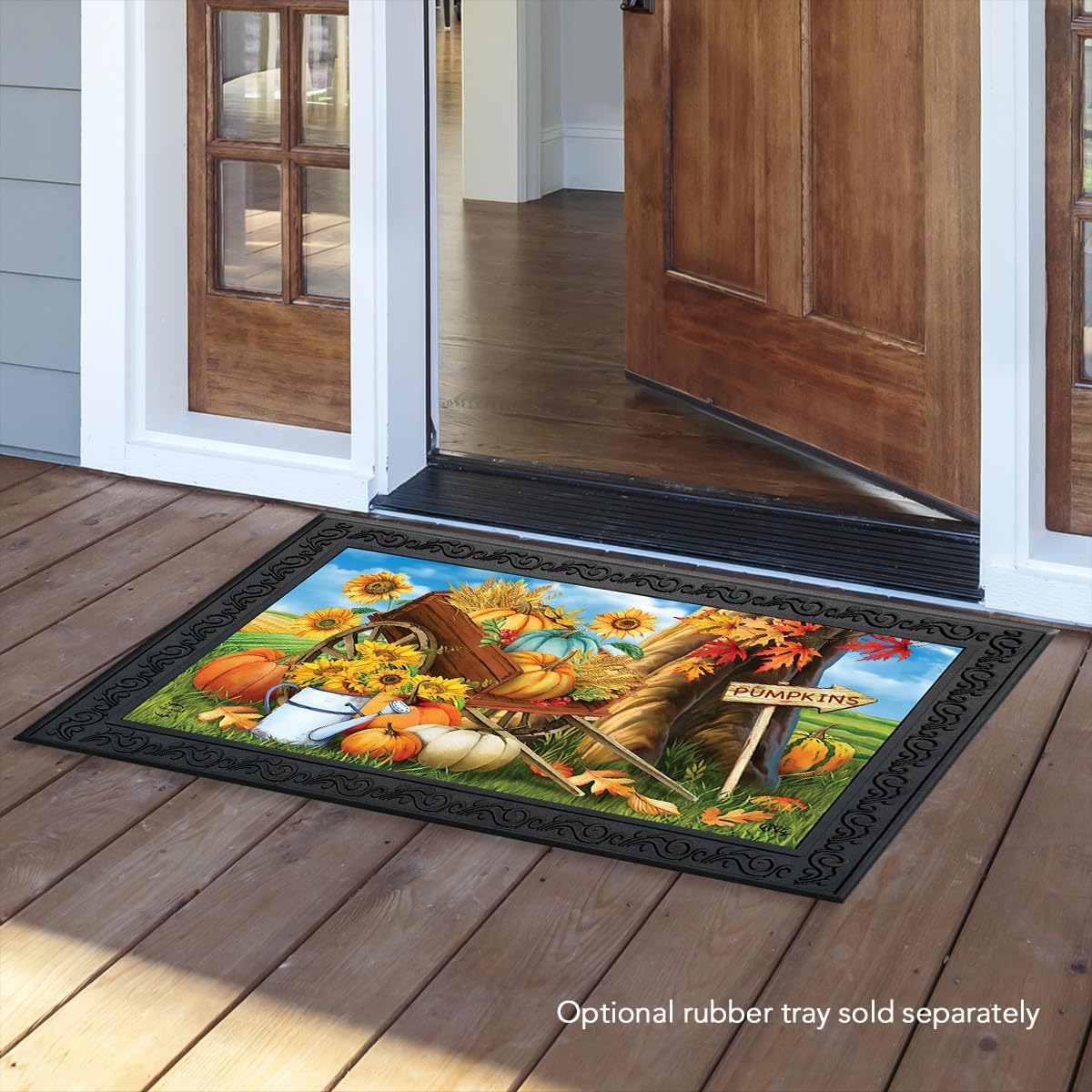 Briarwood Lane Pumpkin Cart Autumn Doormat