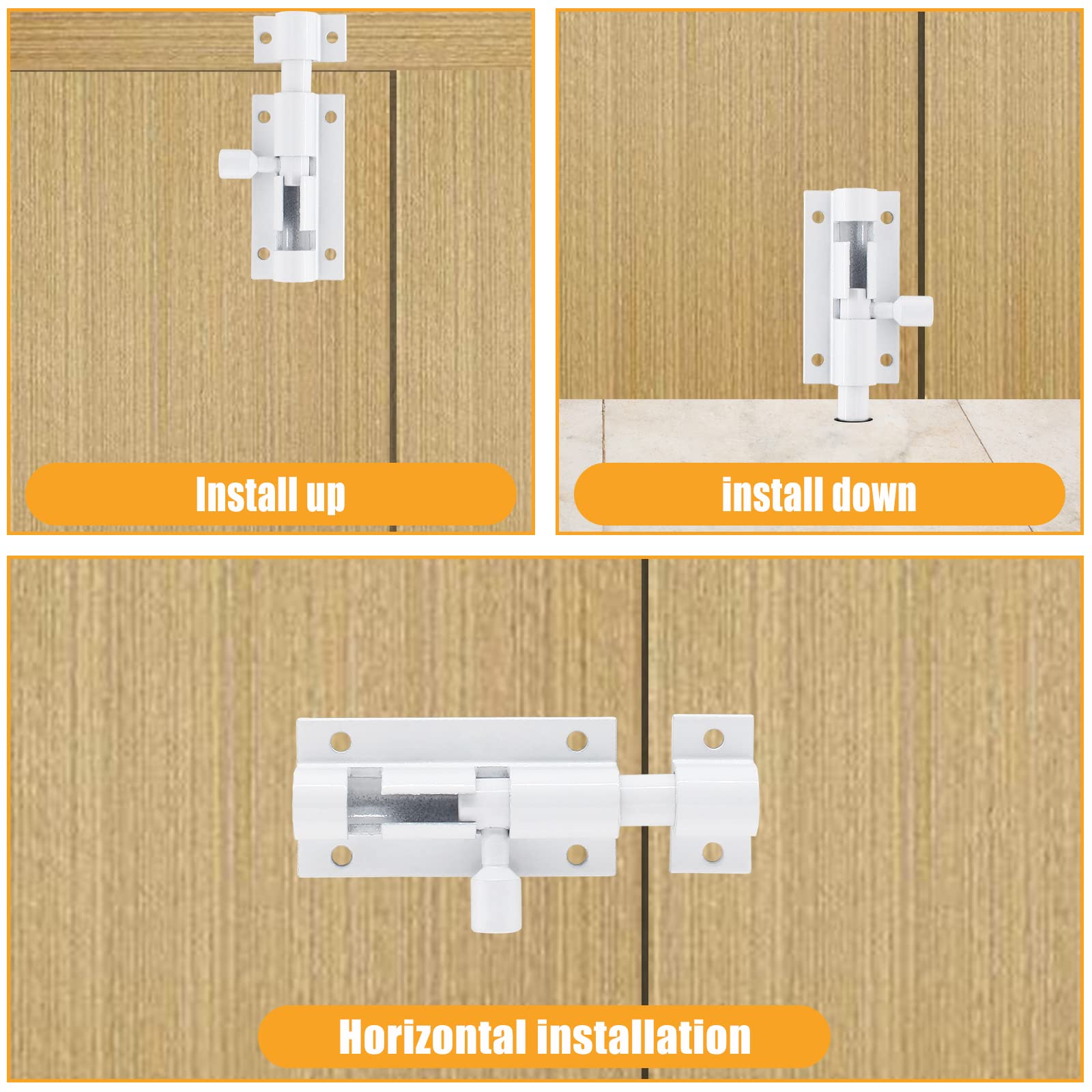 Yoohey 2.5 Inch Barrel Bolt Latch, Black Metal Door Latch Lock, 4 Packs Aluminum Door Bolt Lock Slide Heavy Duty, Modern Style Barrel Latches Hardware Yoohey 2.5 Inch Barrel Bolt Latch, Black Metal Door Latch Lock, 4 Packs Aluminum Door Bolt Lock Slide Heavy Duty, Modern Style Barrel Latches Hardware
