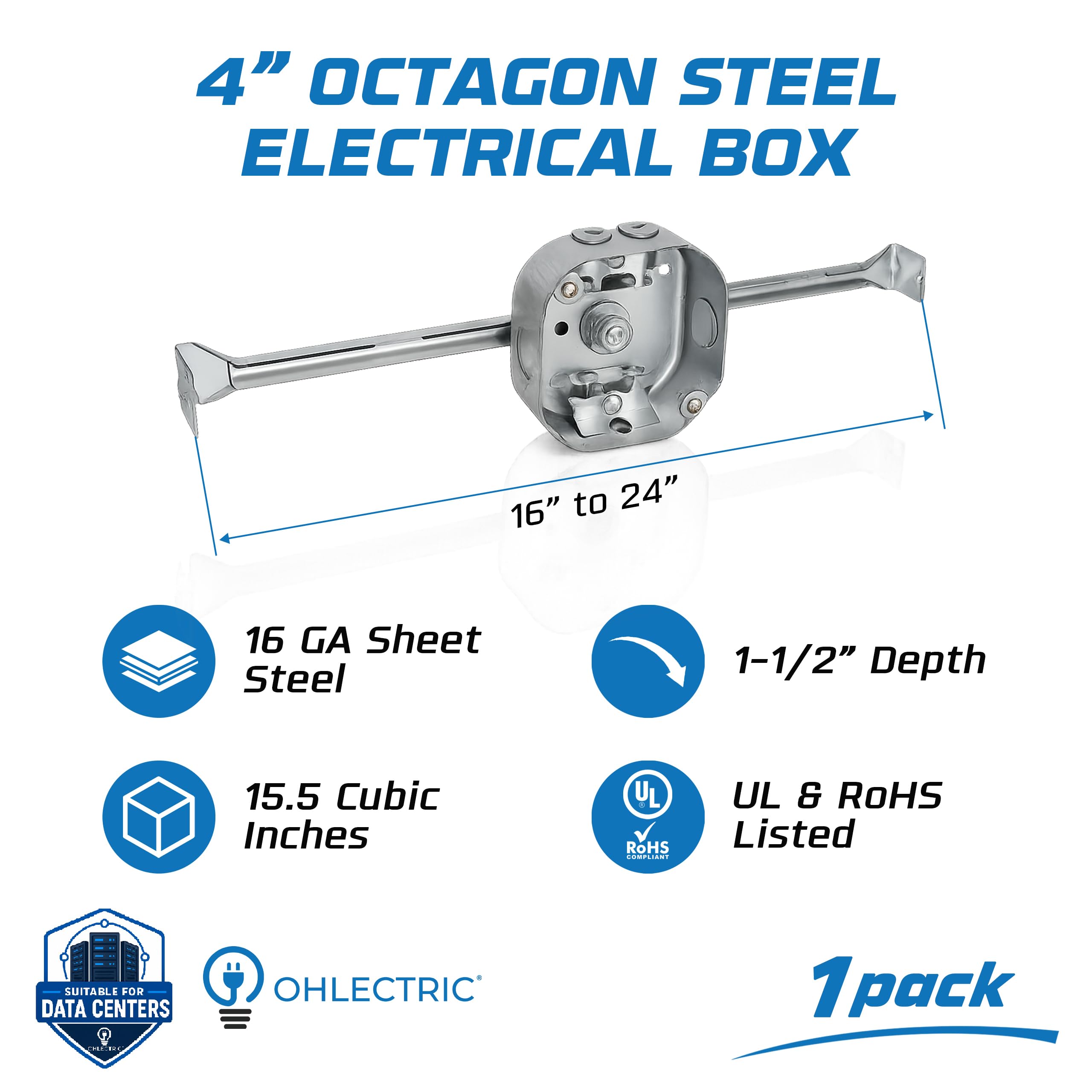 Galvanized Electrical Box - 4 Inch Octagon -2 Galvanized Electrical Box - 4 Inch Octagon -2