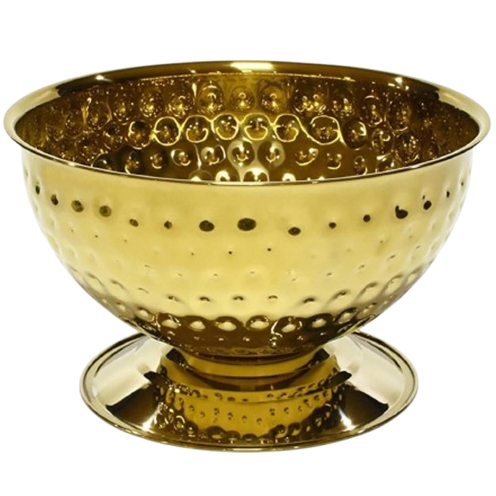 Cubo de hielo de acero inoxidable con textura de martillo para presentaciones elegantes