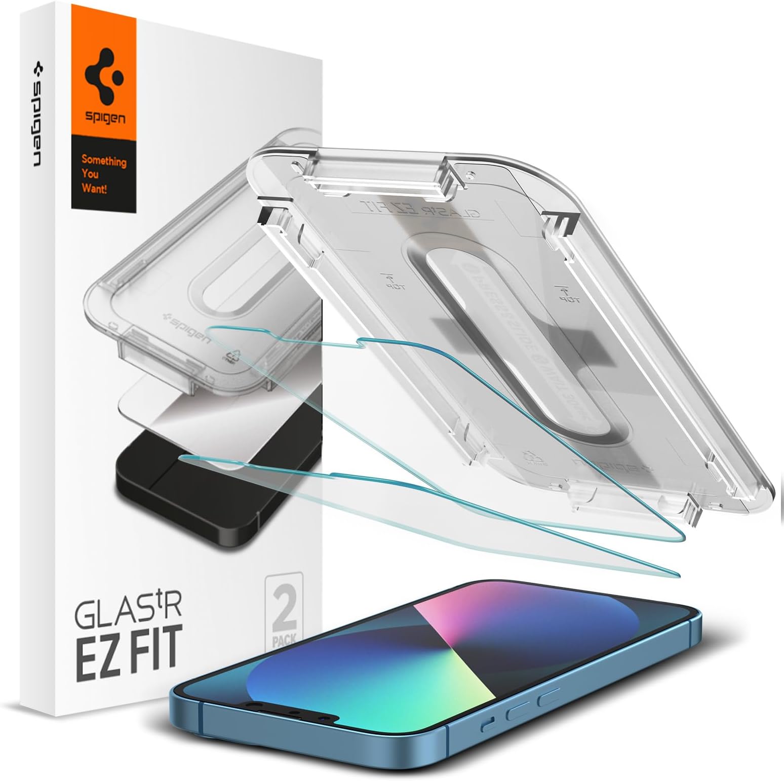 Spigen Ez Fit Tempered Glass Screen Protector Guard For Iphone 13 Mini - 2 Pack for Smartphone