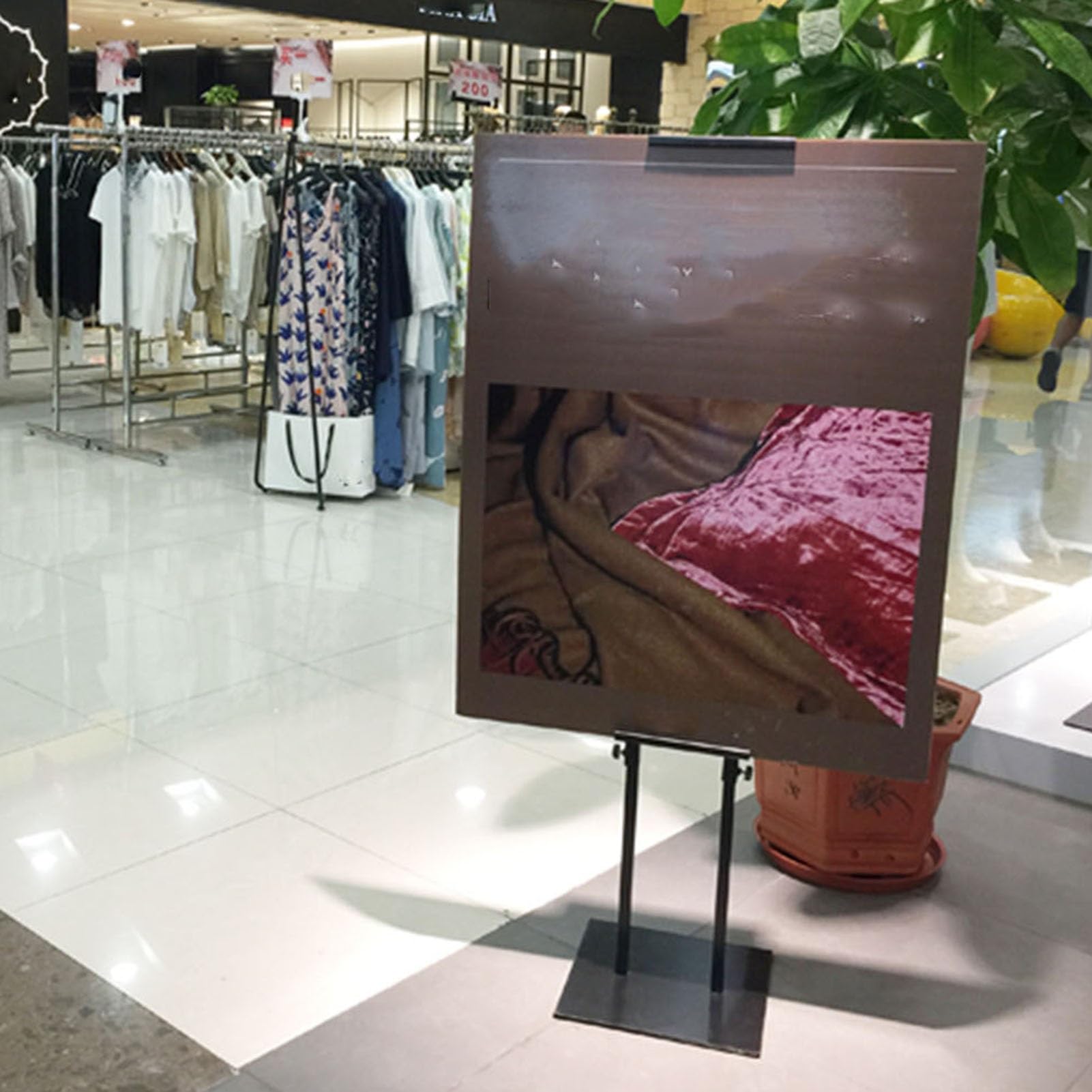 Caballete de metal ajustable para exhibición, soporte plegable portátil para letreros de boda, soporte de exhibición resistente para pintura artística