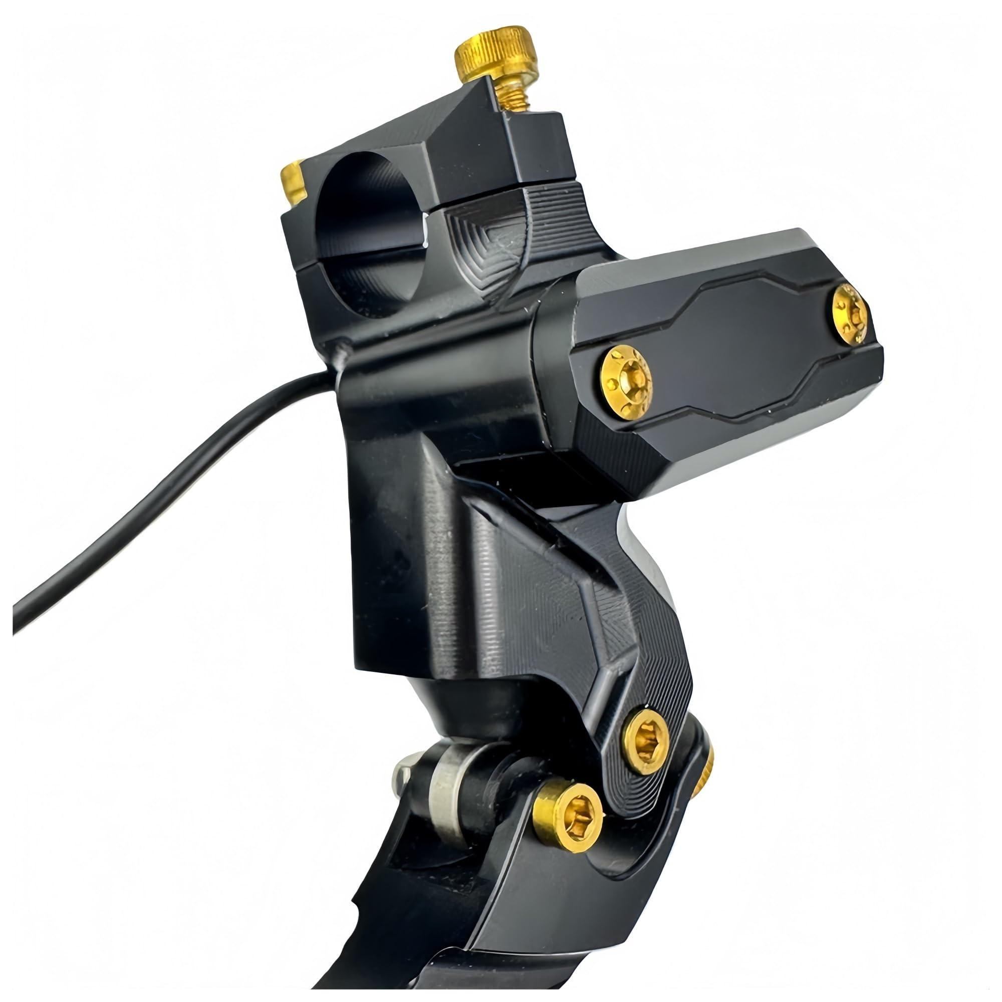 Leva frizione freno moto Cilindro pompa frizione da 22 mm per moto, leva freno idraulica 17,5, manubrio universale(Black L)