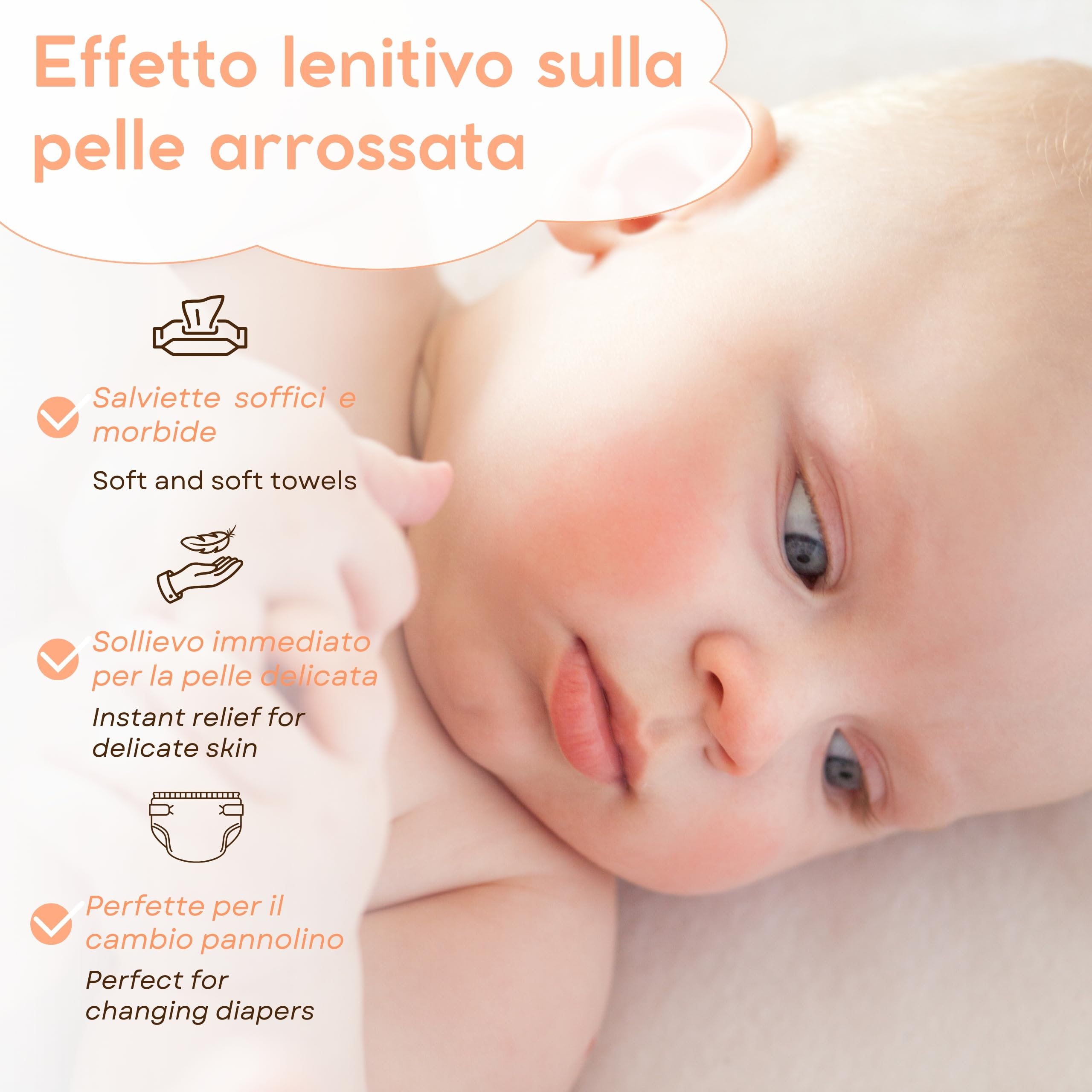 Babytücher mit Aloe, für empfindliche Haut, alkoholfrei, hautfreundlich, pH-Wert 5,5, sanft parfümiert, 1728 Stück (24 Packungen)