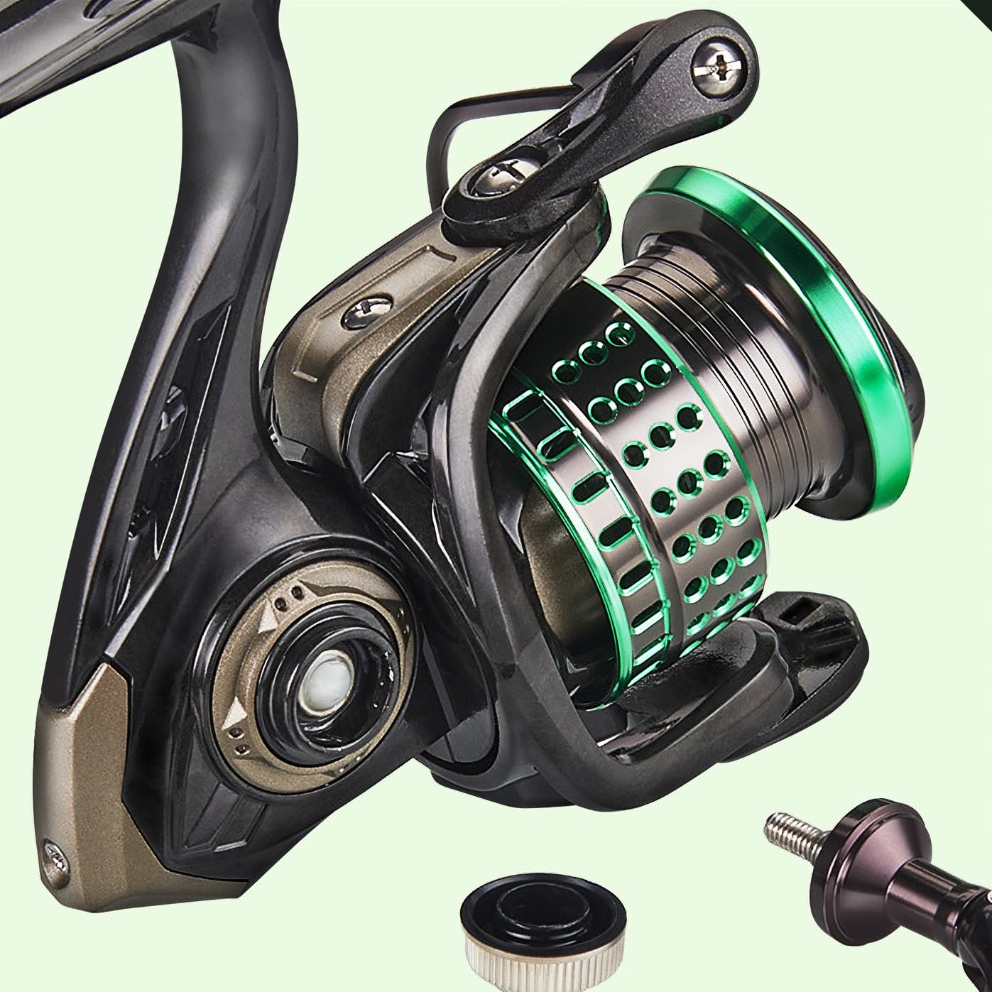 Amazon | スピニングリール 炭素繊維ボディ 浅溝アルミスプール 軽量化