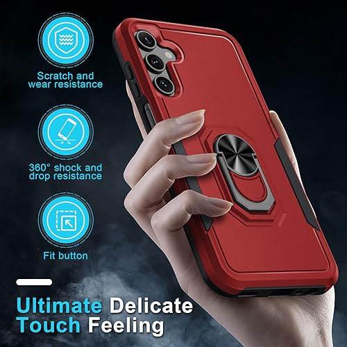 Miniatura 151 de Janmitta Funda compatible con Samsung Galaxy A14 5G con protector de pantalla + protector de lente de cámara, funda resistente de cuerpo completo