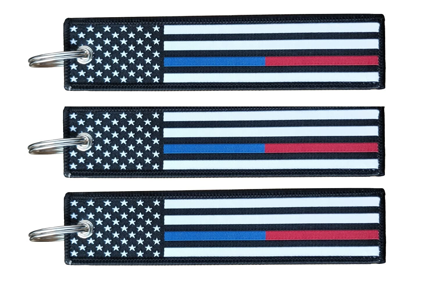 JAVDFlag Keychain Tag with Key Ring