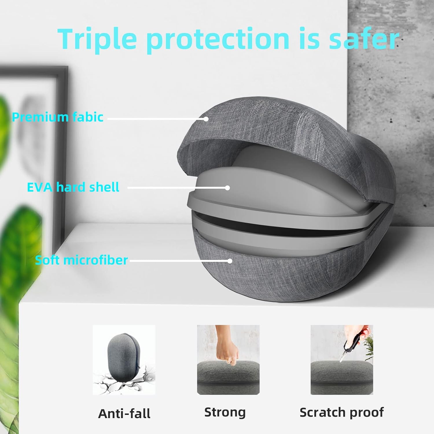 Hard Carrying Case for Playstation VR2 Gaming Headset and Touch Controllers Accessories, PS VR2 Protective Bag with Lens Protector Cover, PSVR2 Portable Case Suitable for Travel and Home