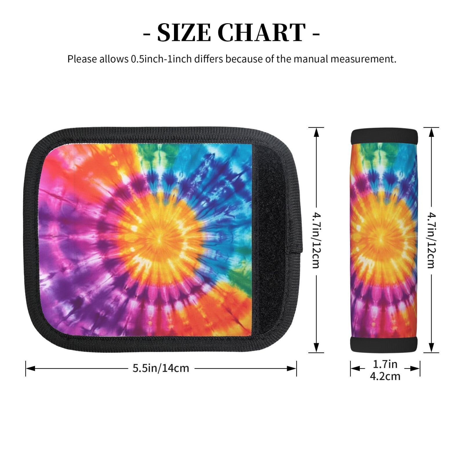 Kolorowe tie dye nadruk uchwyty bagażowe uchwyty 2 opakowania na etykiety bagażowe akcesoria podróżne do samolotu