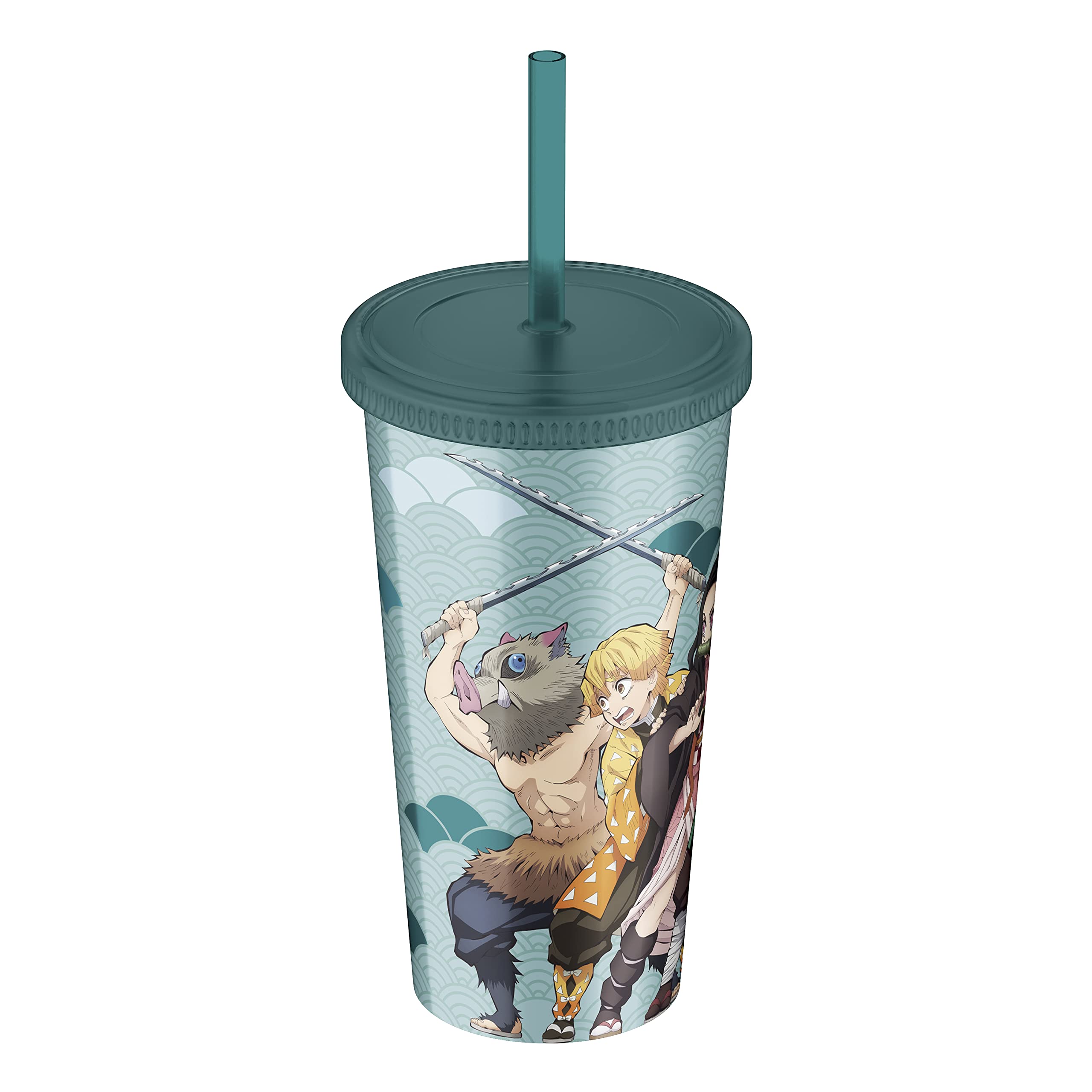 Dragon Ball Super Carnival Travel Tumbler - 16 Oz Plastic Cup With Lid & Straw, Spill-Resistant