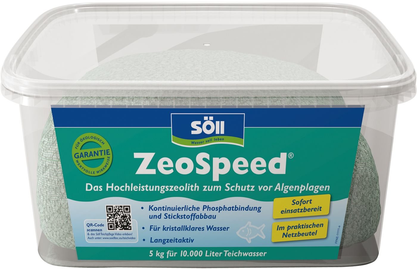 Söll 83697 ZeoSpeed, 5 kg - Hochleistungszeolith zum Schutz vor Algenplagen/gegen Phosphate und Stickstoffe/mineralisches Naturprodukt