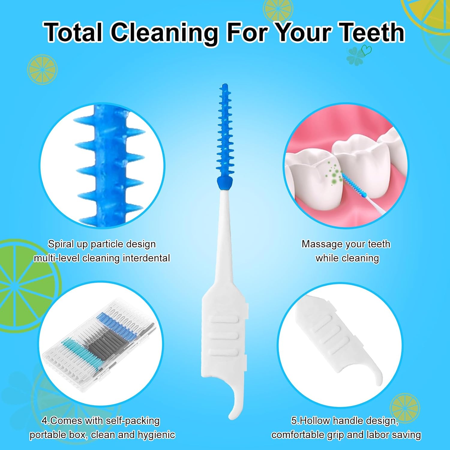 255 Pieces Braces Flossers for Braces, Interdental Brush image 4