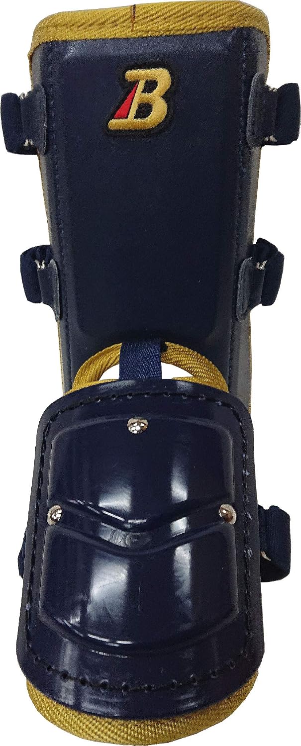 Belgard Factory Japan FG902 Foot Guard for Left and Right Hitters, Navy Blue Gold