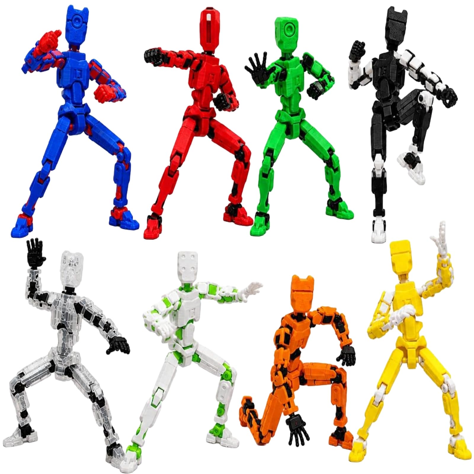 Photo 1 of 2026 New 8Pack T13 Action Figure Set, Pre-Assembled 3D Printed Titan and Robo Figures, Highly Articulated Robot Toys with Interchangeable Accessories, Perfect for Collectors and Hobbyists