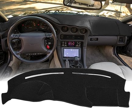 Dash Cover Mat for Mitsubishi 3000GT / Dodge Stealth Black K387 | without Speaker, Custom Dashboard Pad Carpet Protector