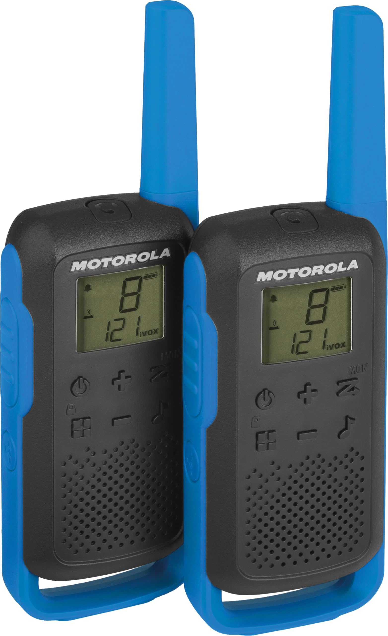 Motorola Talkabout T62 PMR-Funkgeräte (Ensemble de 2, PMR446, 16 Codes et 121 Codes, 8 km), Colour Blue