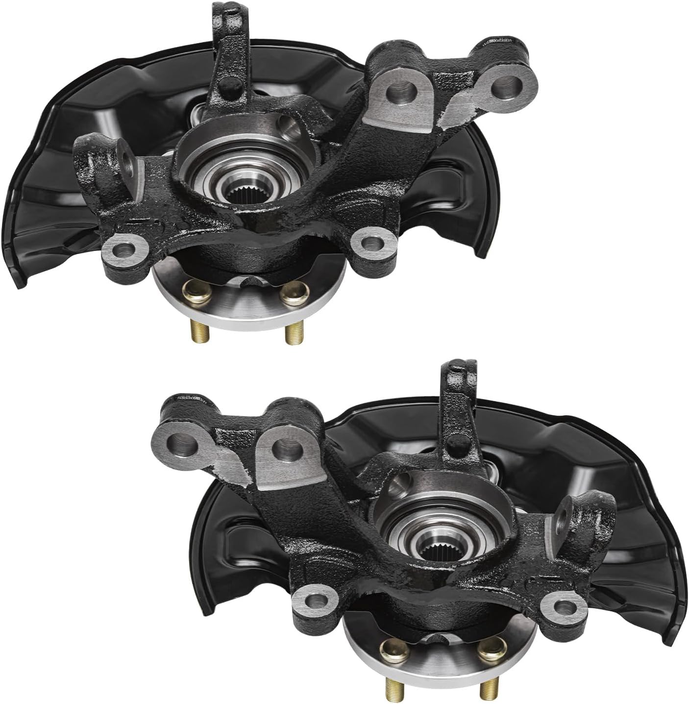 Detroit Axle - 1.8L Front 6pc Steering Knuckles Kit for 14-18 Toyota Corolla, Steering Knuckles and Wheel Bearing Hubs Struts & Coil Spring Sway Bars 2014 2015 2016 2017 2018 Replacement Suspension