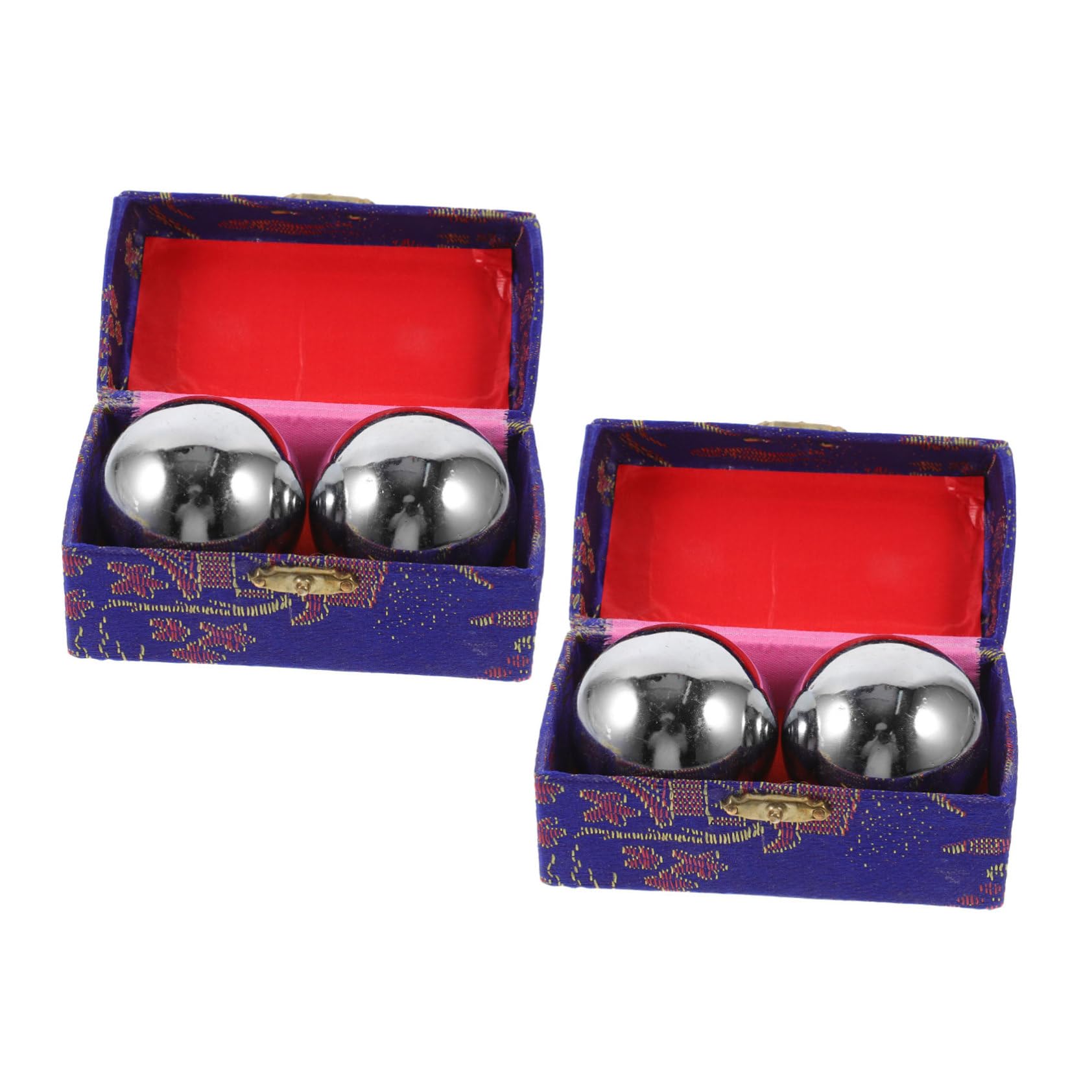 COLLBATH 4 Piezas pelotas de ejercicio para manos balonmano pelota de fitness bolas de baoding bolas de masaje masajeador de pies Silver