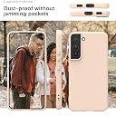 YATWIN Silicone Back Case for Samsung Galaxy S22, Soft-Touch Phone Back Cover for Samsung Galaxy S22 - Link Pink gallery image