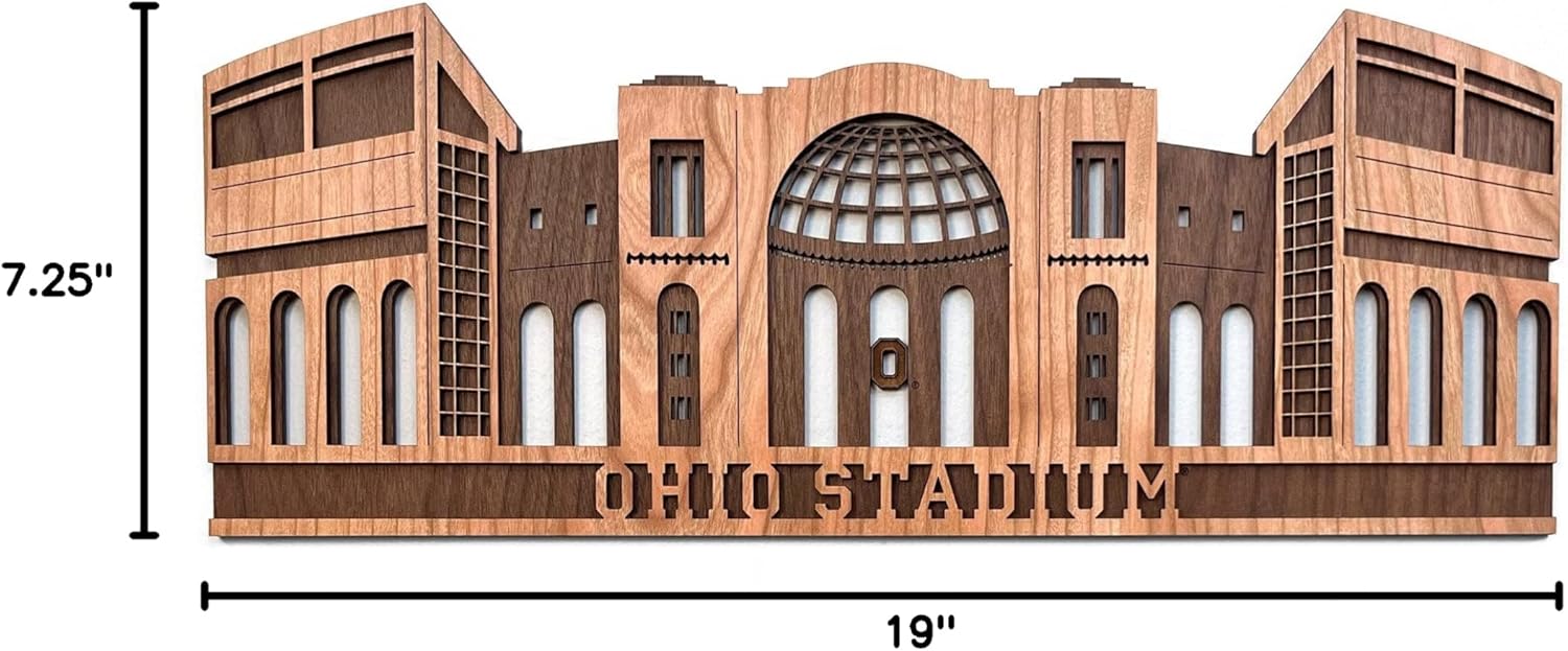 The Ohio State University Buckeyes, Ohio Stadium Wall Art, NCAA Football Decor Memorabilia for Man Cave, Home Bar, Game Room, Dorm, Office, Apartment, Officially Licensed, Large Size - Image 10