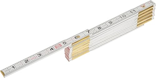 Miniatura 3 de Crescent Lufkin - Regla de madera para báscula de ingeniero Red End de 58 pulgadas x 6 pies, 1066DN, color blanco