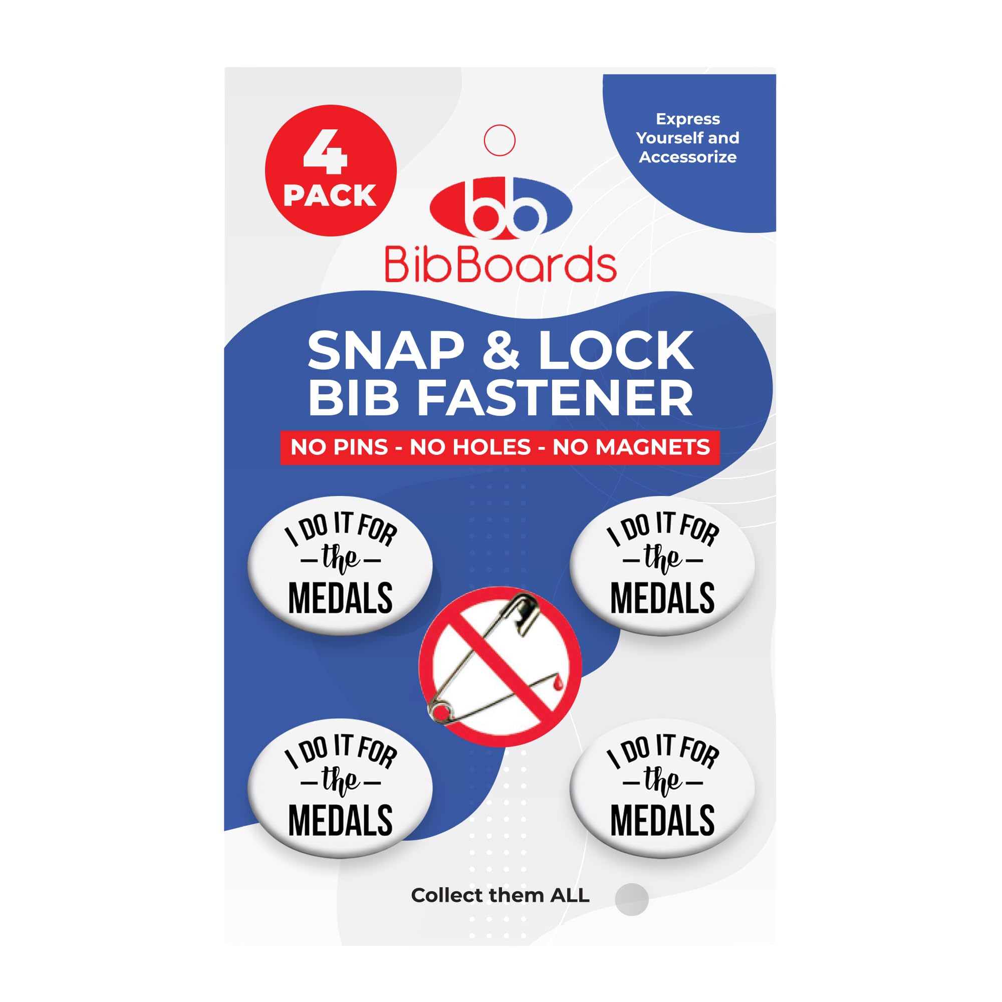 bibSNAPS Race Bib Clips – No Magnets, No Pins – Lightweight Safety Lock Fasteners for Secure Running, Marathon, Triathlon, Cycling – Reusable, Easy to Use & Fabric-Friendly Replacement to Safety Pins