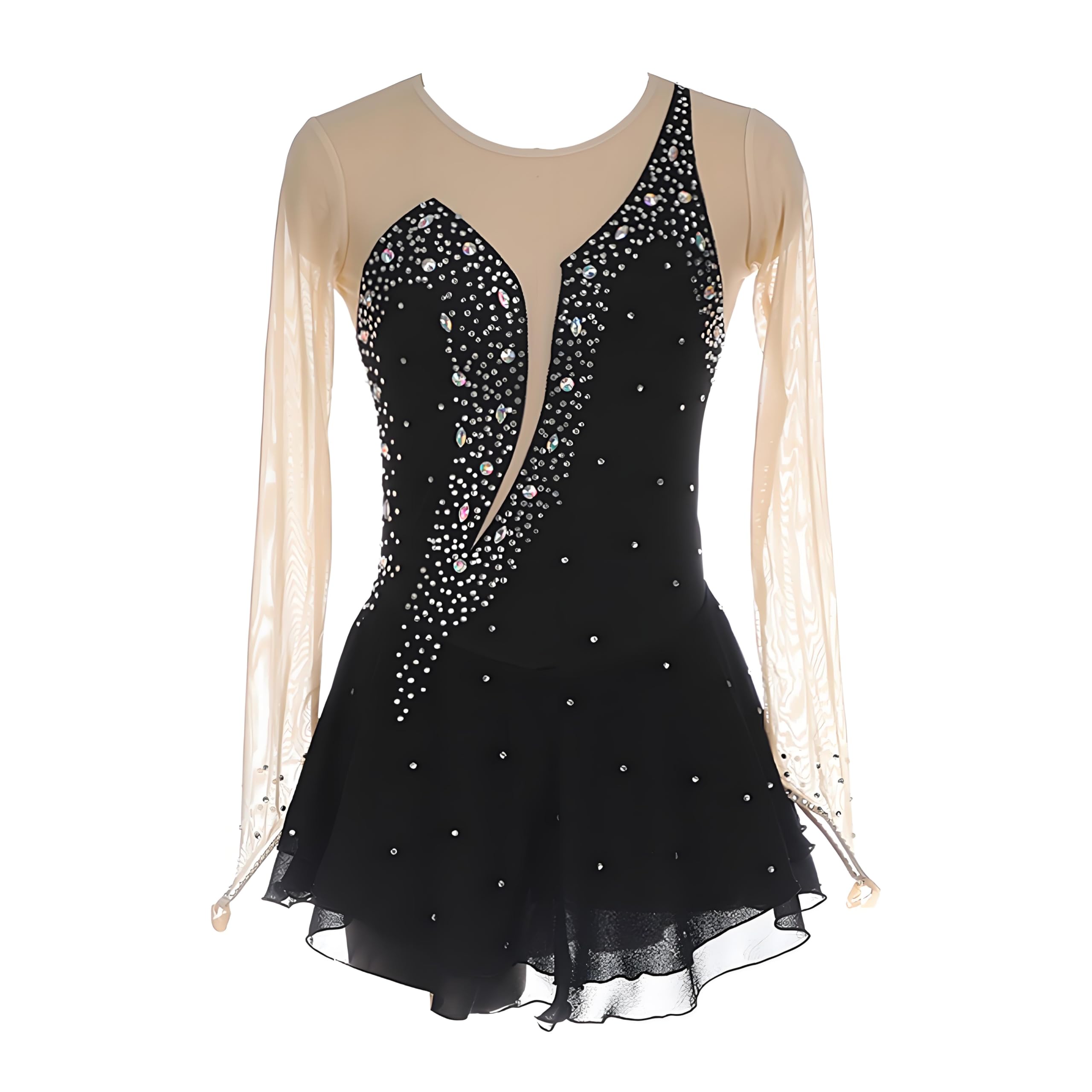 Robe de Patinage Artistique Professionnel pour Femmes, Faite à la Main, pour la Compétition et la Pratique, Patinage Artistique, Combinaison de Gymnastique pour Filles