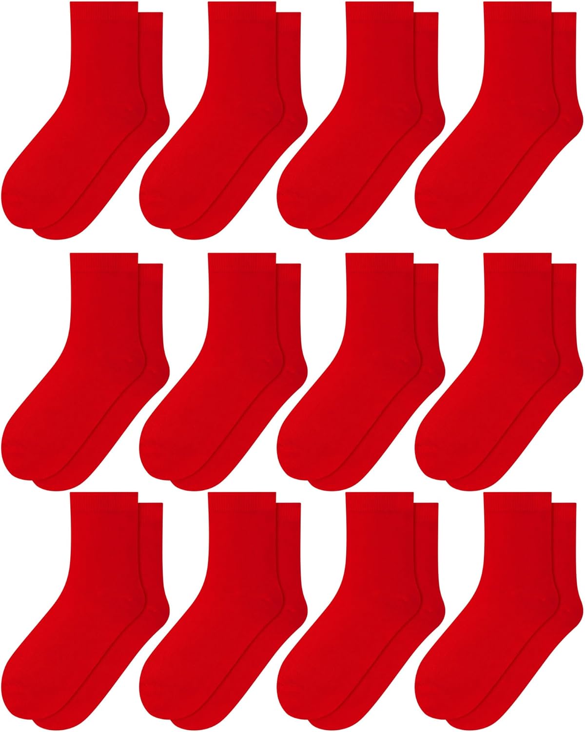 Toulite 12 Pairs 2026 Chinese New Year Red Socks for Men Women Quarter Crew Dress Socks for Chinese Spring Festival 2026 Gift, Men 6-10, Women 7-11 - Image 3