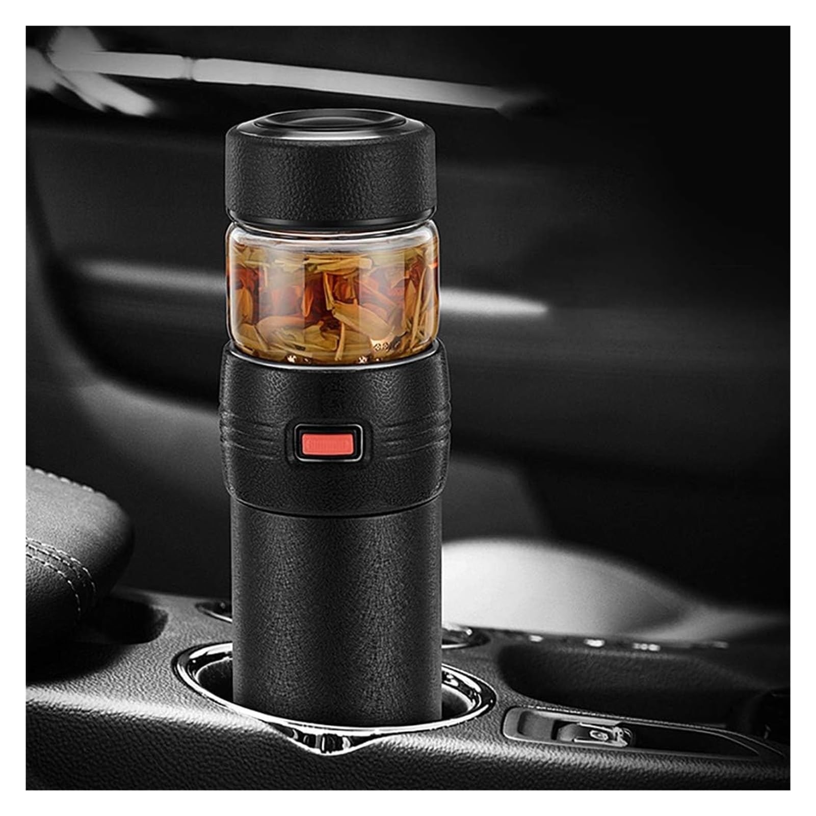 Tazza con infusore per tè, tazza termica portatile in acciaio inox, a doppio strato, con filtro separatore portatile con infusore, per casa, ufficio, viaggi