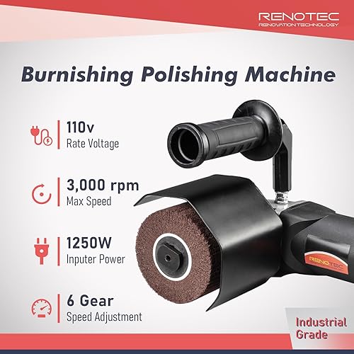 Miniatura 2 de RENOTEC Máquina pulidora Bunishing (máquina + paquete de 2 ruedas)