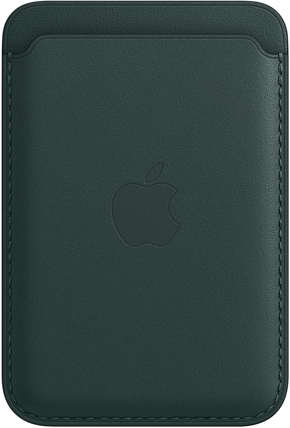 Apple Leather Wallet with MagSafe (for iPhone) - Now with Find My Support - Forest Green
