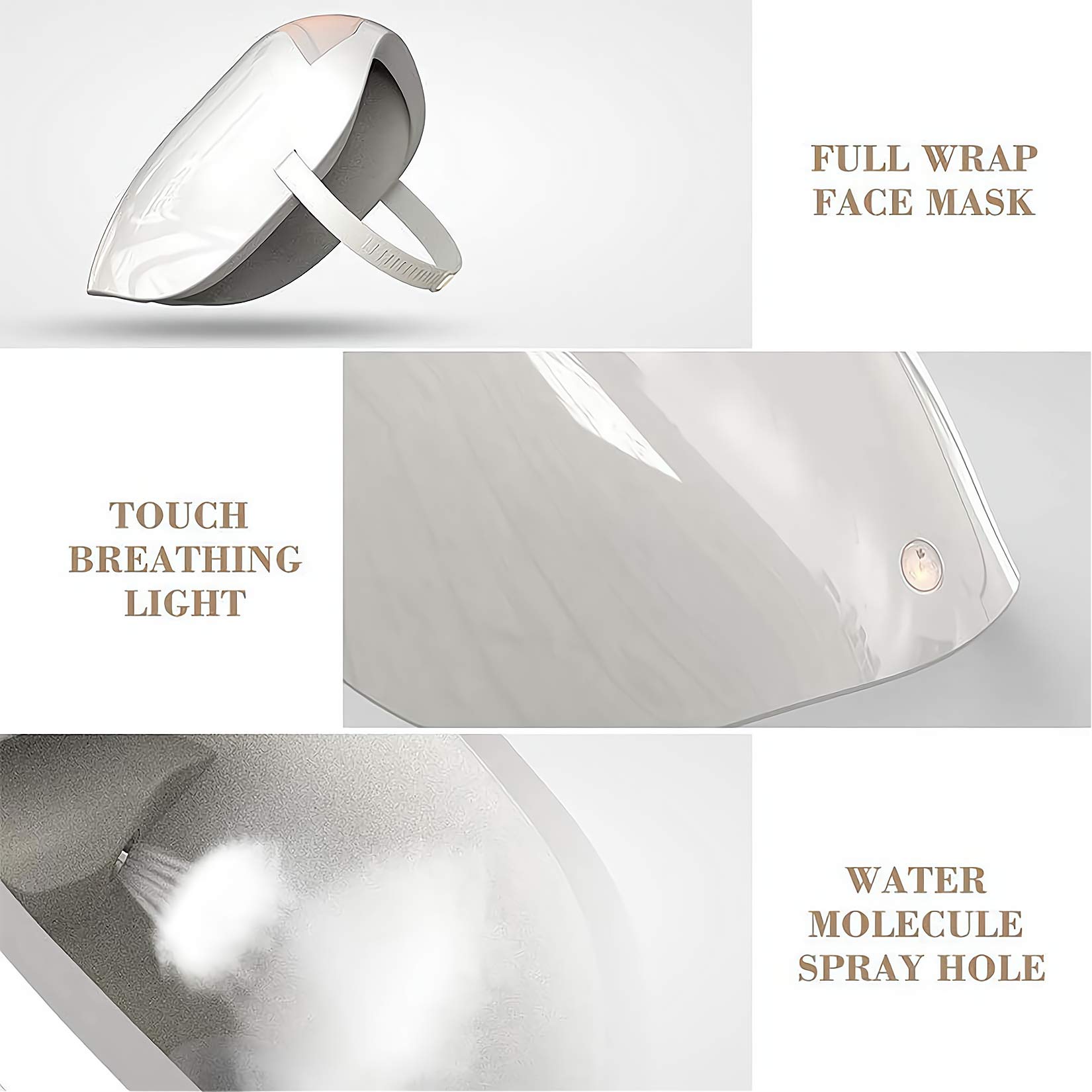 Maska parowa do twarzy z regulacją temperatury - Nano Ionic Steam Mask Sauna SPA Face Nawilżacz Atomizer do oczyszczania porów/nawilżania i odmładzania skóry twarzy