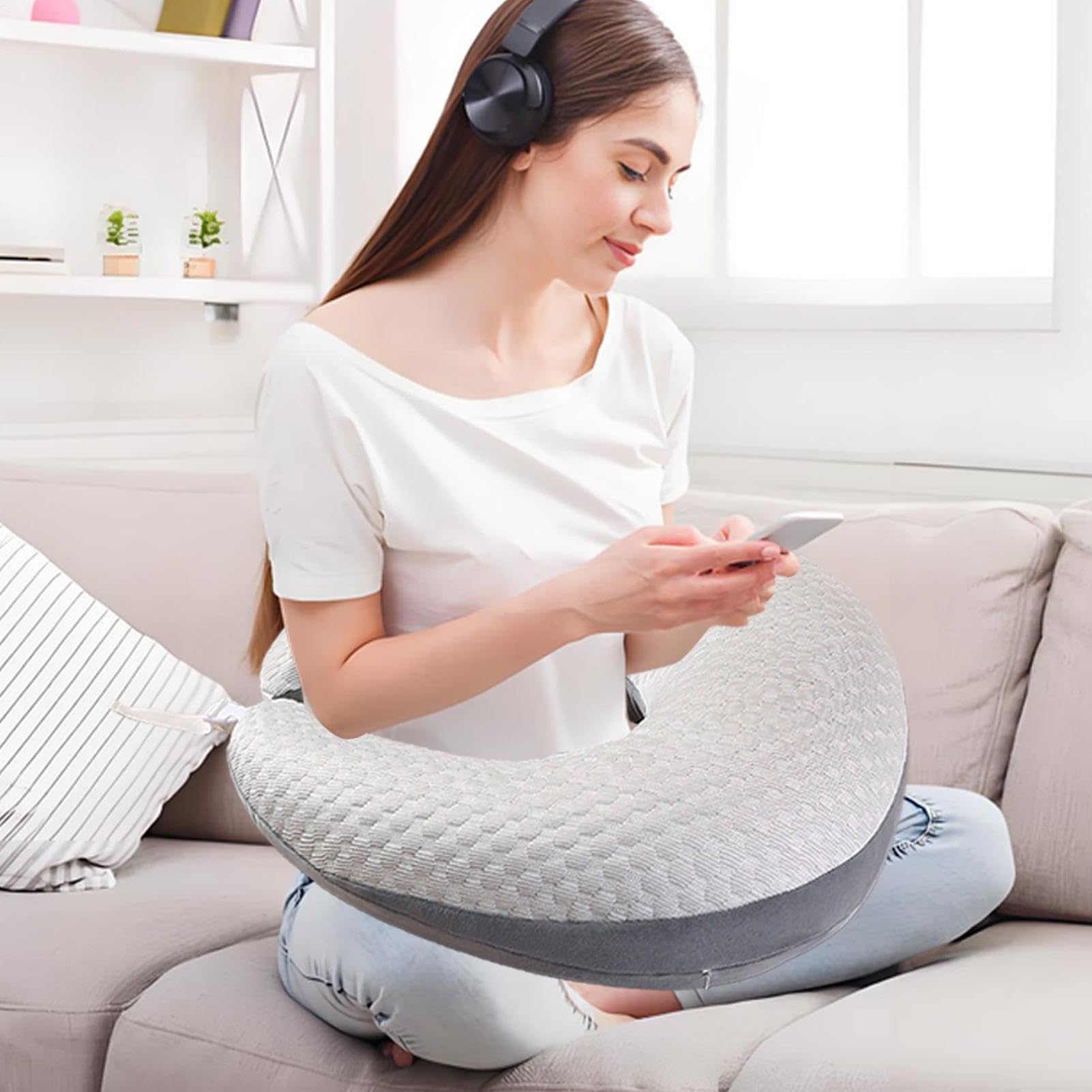 Cuscino Da Lettura Per Bracciolo di supporto ergonomico | Cuscino Da Per Stare Seduti Per Adulti Lavoro Gaming Uncinetto Relax Divano Dormitorio