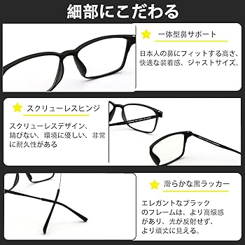Amazon.co.jp: [JINSCOOP] 老眼鏡 ブルーライトカット 携帯 超軽量
