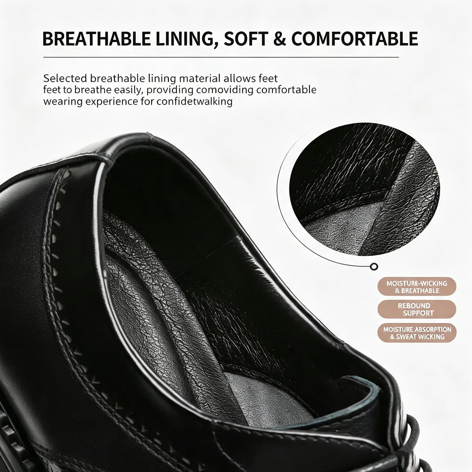 Scarpe Formali da Uomo Stringate Brogue Punta | Pelle, classico, Antiscivolo, Tacco Largo, Oxford, Sera, Formale, attività, Festa