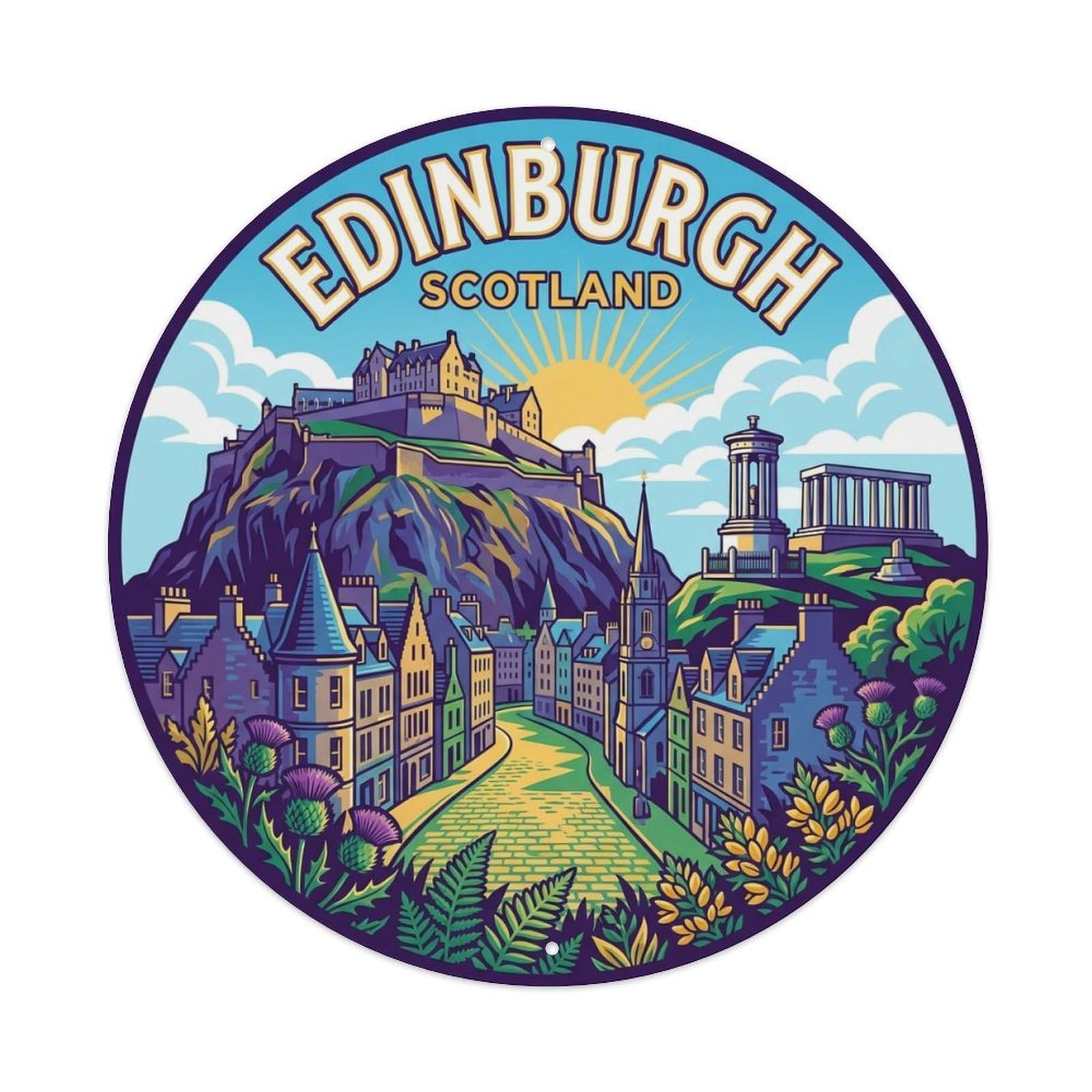 Retro Travel Scotland Edinburgh 1 Metal Tin Sign