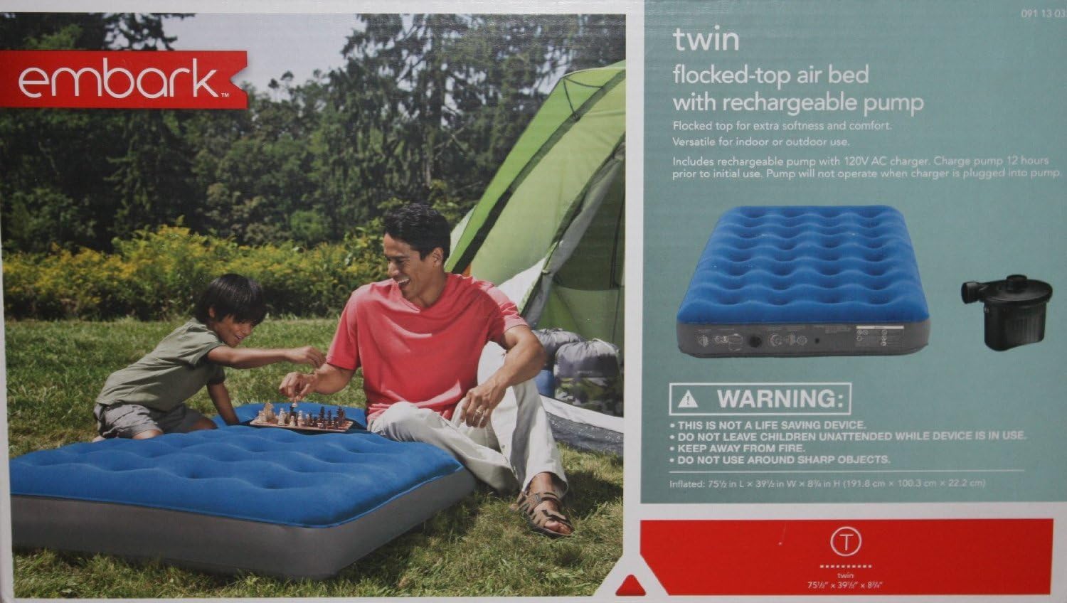 Embark Twin Flocked-top Air Bed