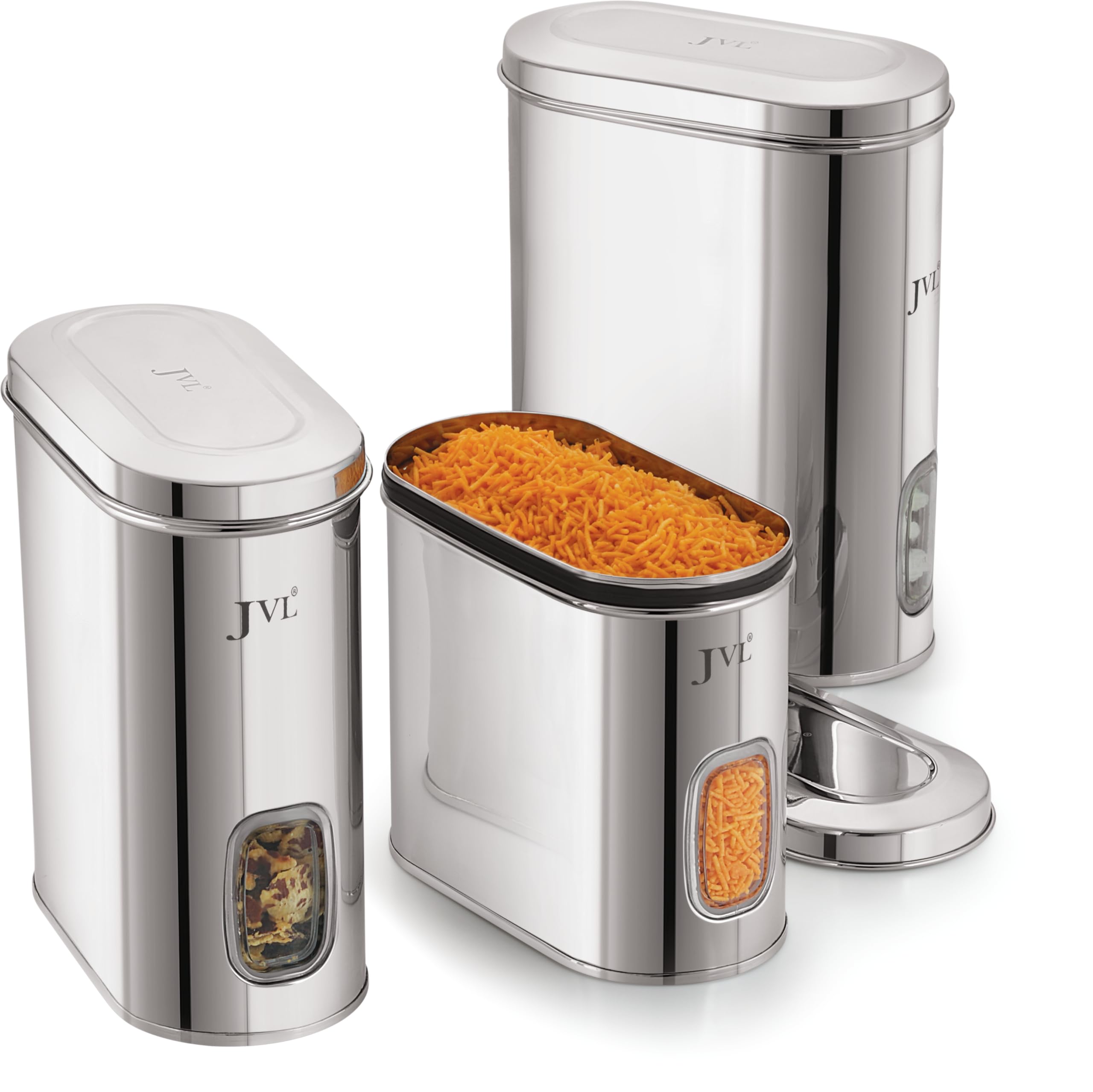 See full amazon price history chart for JVL Stainless Steel Kitchen Food Storage Capsule Shape Galaxy Window Canister With Unbreakable Steel Lid For Dry Items Store - 3.5Litres - Silver JVL Stainless Steel Kitchen Food Storage Capsule Shape Galaxy Window Canister With Unbreakable Steel Lid For Dry Items Store - 3.5Litres - Silver (B0B8W2SYKL) Amazon Price History, Amazon Price Tracker