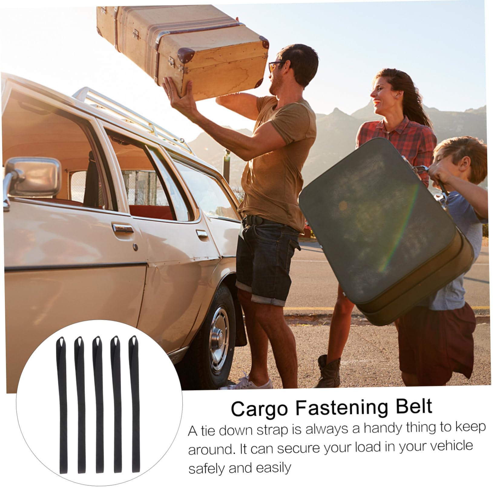Toddmomy 2sets Cargo Fastening Belt Luggage Binder Cargo Binder Goods Binding Belt Cargo Straps Cam Buckle Boat Trailer Tow Strap Roof Rack Cargo Tie Down Easy to Fasten 5pcs*2