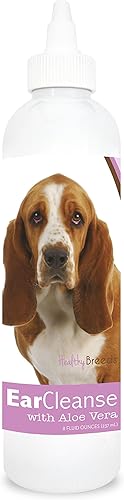 Healthy Breeds - Limpiador de oídos con aloe vera - Formulado por veterinarios para desodorizar, limpiar, secar y acidificar el canal auditivo -