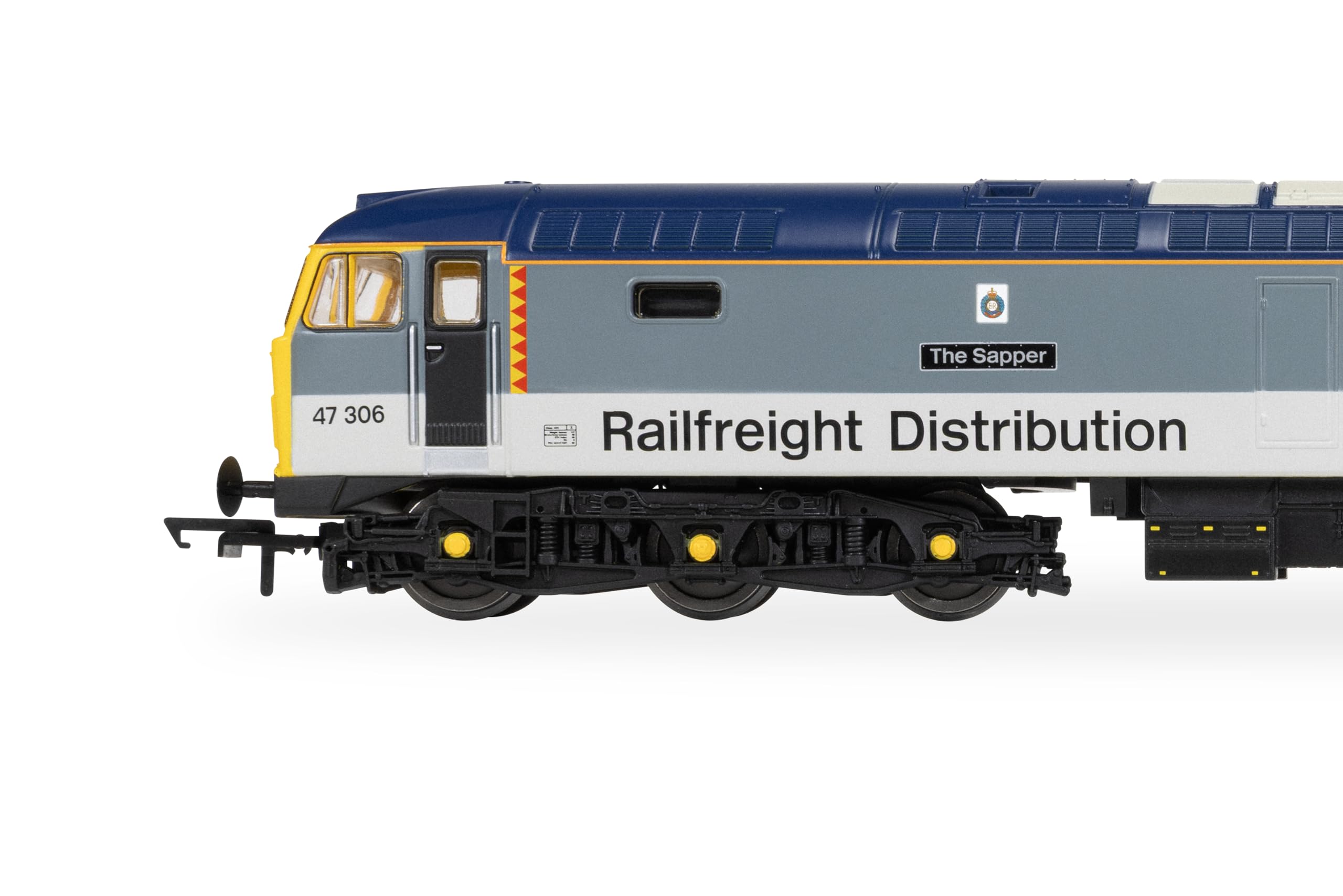 Hornby R30440 RailRoad - Dystrybucja towarów kolejowych - Klasa 47 - Lokomotywa „The Sapper” 47306 - Junior Model Railway, skala OO