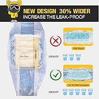 Vista 3 de Dono Pañales desechables para perros machos, pañales más anchos para cachorros, bandas para el vientre macho, superabsorbentes, ajuste a prueba