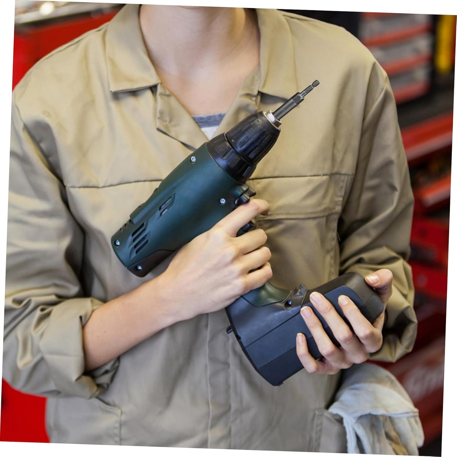 1Set Nut Driver Bit with Deepened Sockets Drill Bit Adapter for Electric Drills Chrome Vanadium Includes Storage Case