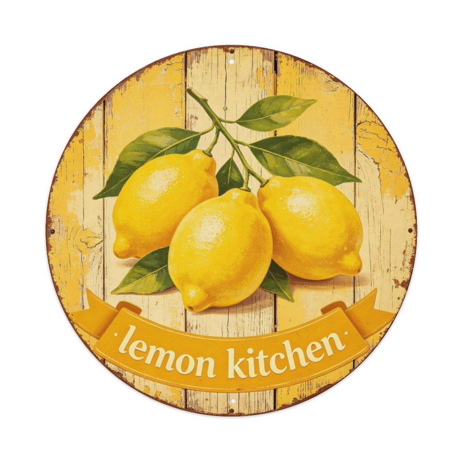 Lemon Kitchen Metal Tin Sign Plaque