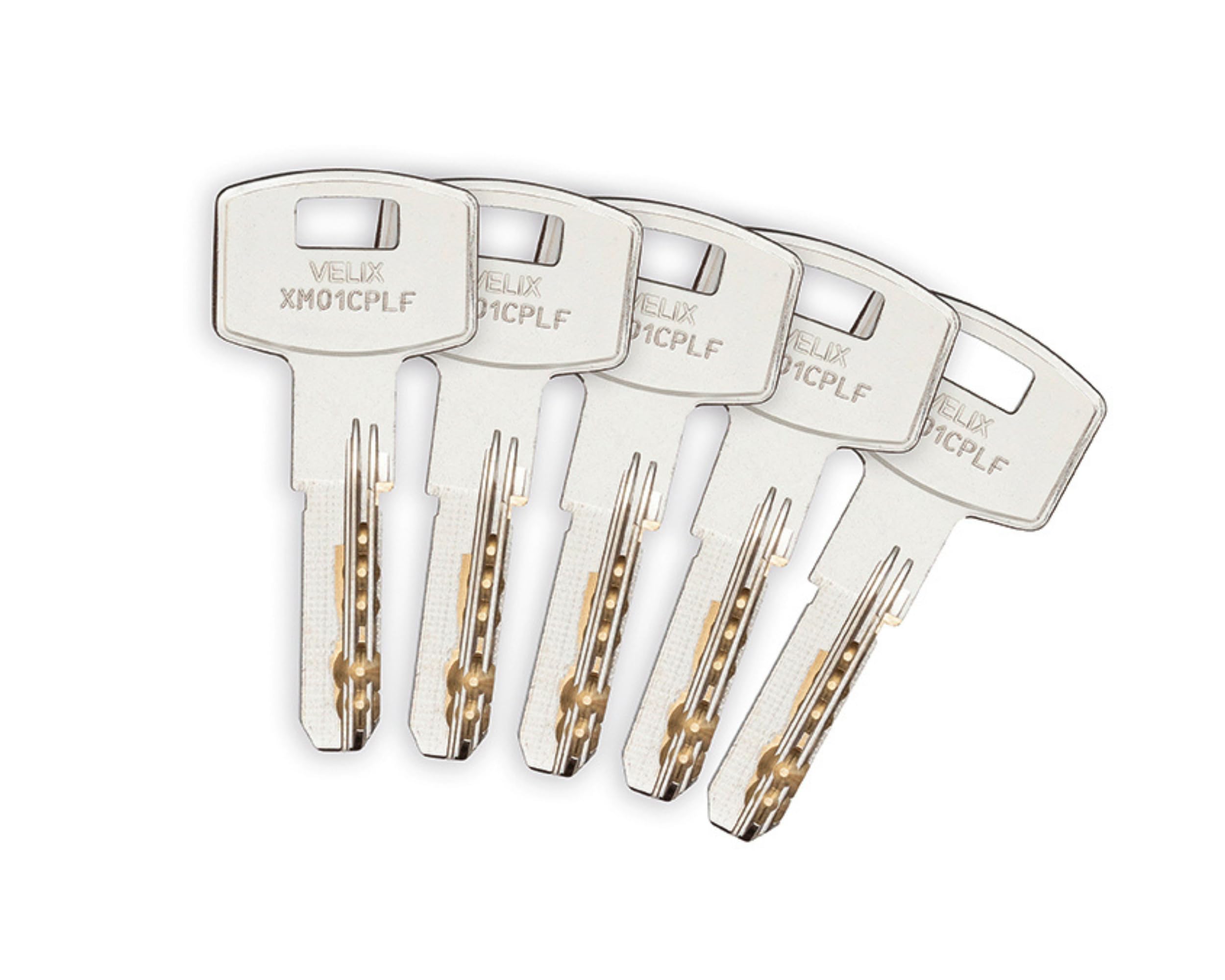 Vachette Cylindre VELIX 30x30 Double Entrée - Finition Nickelée - Résistance Bumping, Perçage et Crochetage - Fonction SYNKRO - 5 Clés Réversibles et Carte de Propriété - Garantie 2 Ans