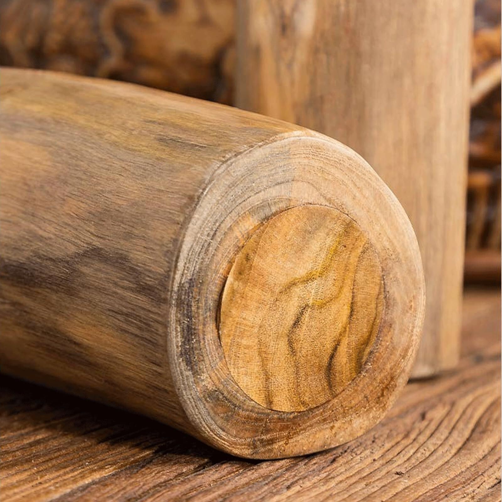 Dispenser di sapone da appoggio Bagno in legno fatto a mano Elegante bagno in ideale for la decorazione del piano di lavoro Nuova casa Complementi d'arredo e accessori(#2)